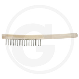 KS Tools Steel wire hand brush, 3-row, 290 mm