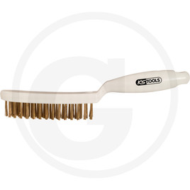 KS Tools Brass wire brush, 3 rows, 285mm