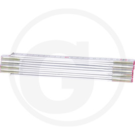 KS Tools Folding wood rule, metric, white, 2m