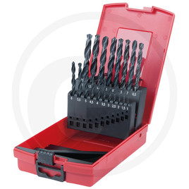 KS Tools HSS-R twist drill bit set in plastic case