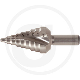 KS Tools HSS stepped hole cutter, short,Ø 4-30mm, 14 steps