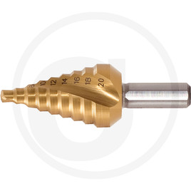 KS Tools HSS TIN stepped hole cutter,shortØ4-20mm, 9 steps