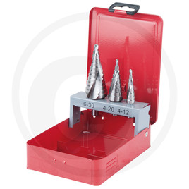 KS Tools HSS Co stepped hole cutter set, 3pcs