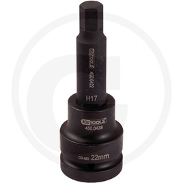 KS Tools 3/4" impact bit socket, hex, 17mm