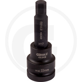 KS Tools 3/4" impact bit socket, hex, 22mm