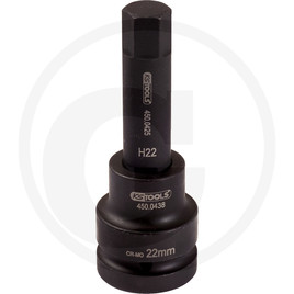 KS Tools 1" Impact bit socket, hex, 32mm