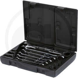 KS Tools GEARplus® combination ratchet spanner set, 6 pcs., 8-19 mm