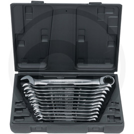 KS Tools GEARplus® combination ratchet spanner set, 12 pcs., 8-19 mm