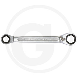 KS Tools Umschalt-Doppel-Ringratschenschlüssel SW 14 x 19 m