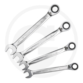 KS Tools GEARplus® ratchet combination spanner set, reversible, 4-pcs., 24-32mm
