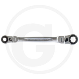 KS Tools 4 in 1 jointed double ring spanner 10x13-17x19 mm