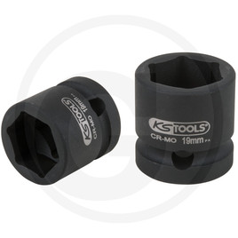 KS Tools 1/2" Sechskant-Kraft-Stecknuss, extra kurz, 19,0 m
