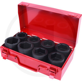 KS Tools 1" hexagon impact socket set, short