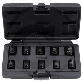 KS Tools Bi hex impact socket set, 10pcs, 3/8"