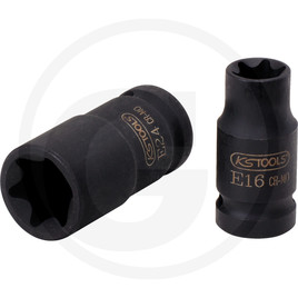 KS Tools Impact socket ETX, 3/8", E14