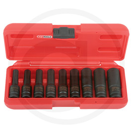 KS Tools 1/2" TX-E impact socket set, 9 pcs., E10-E24