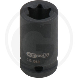 KS Tools 1/4 TX-E-Kraft-Stecknuss, kurz, E10