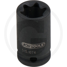 KS Tools 1/4 TX-E-Kraft-Stecknuss, kurz, E12