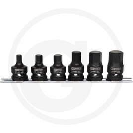 KS Tools 1/2" Impact joint bit socket set short, 6pcs