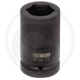 KS Tools 1" hexagon impact socket, long, 85 mm