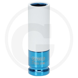 KS Tools 1/2" aluminium rim impact socket, long, 17mm