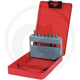 KS Tools HM burr set in sheet steel case, 7 pcs.
