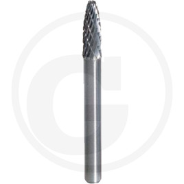 KS Tools HM rounded tapered burr form F, 3 mm