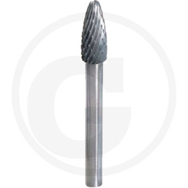 KS Tools HM rounded tapered burr form F, 8 mm