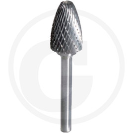 KS Tools HM rounded tapered burr form F, 16 mm