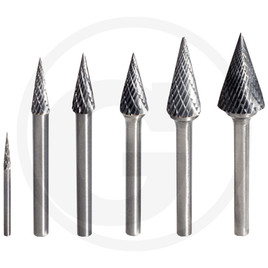 KS Tools HM pointed tapered burr form M, 3 mm