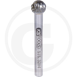 KS Tools HM ball-shaped burr form D, 10 mm