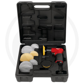 KS Tools Mini pneumatic random orbital sander sett, 63 pcs