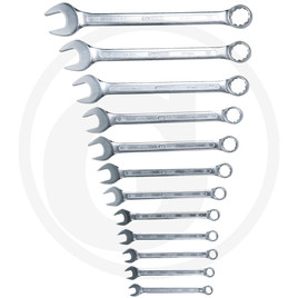 KS Tools Combination spanner set, angled, 12 pcs., 10-32 mm