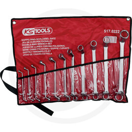 KS Tools Double ring spanner set, 11 pcs.