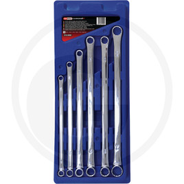 KS Tools CHROMEplus® double ring spanner set, extra long