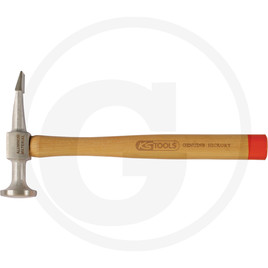 KS Tools Aluminium bodywork flat pick hammer curved head, round/flat tip