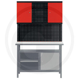 KS Tools Rear wall extension system for workbenches with cabinet