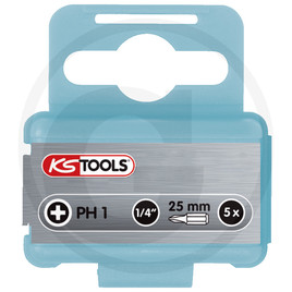 KS Tools 1/4" INOX+ bit PHILLIPS®, 5pcs, PH1