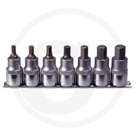 KS Tools 1/2" bit socket set for hexagon socket bolts, short