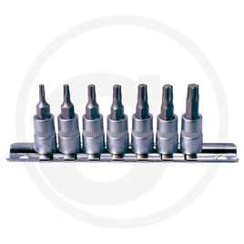 KS Tools 1/4" bit socket set for TX bolts, 7 pcs., T10-T40