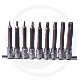 KS Tools 1/2" bit socket set for TX bolts, long, 9 pcs., T20-T60