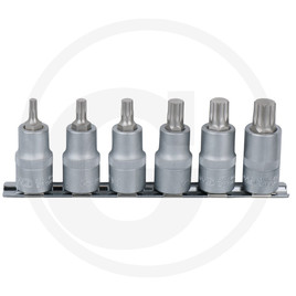 KS Tools 1/4" XZN spline bit socket set, 6pcs