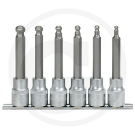 KS Tools 1/2" bit socket set for hexagon socket bolts, long, 6 pcs., 5-12mm