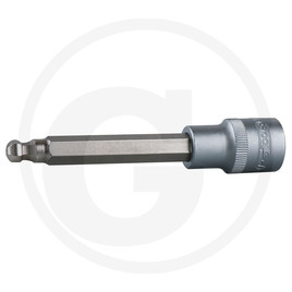 KS Tools Hex bit socket,ball ended,long,1/2",6mm