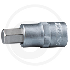 KS Tools 1" bit socket, hexagon socket, 17mm