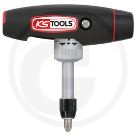 KS Tools T-handle ratchet bit screwdriver, 1/4"