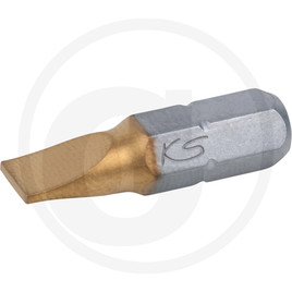 KS Tools 1/4" TiN Bit slotted,25mm,4mm