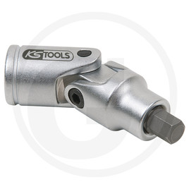 KS Tools 3/8" Bit socket with joint for internal hexagon screws on the brake calliper, 7 mm