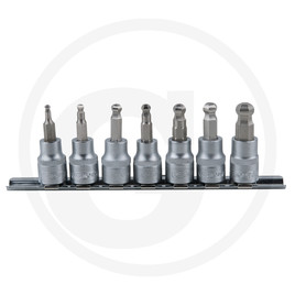 KS Tools 3/8" Hex bit socket with ball end set, 7pcs