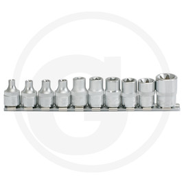 KS Tools 3/8" TX-E socket set, 10 pcs., E5-E18